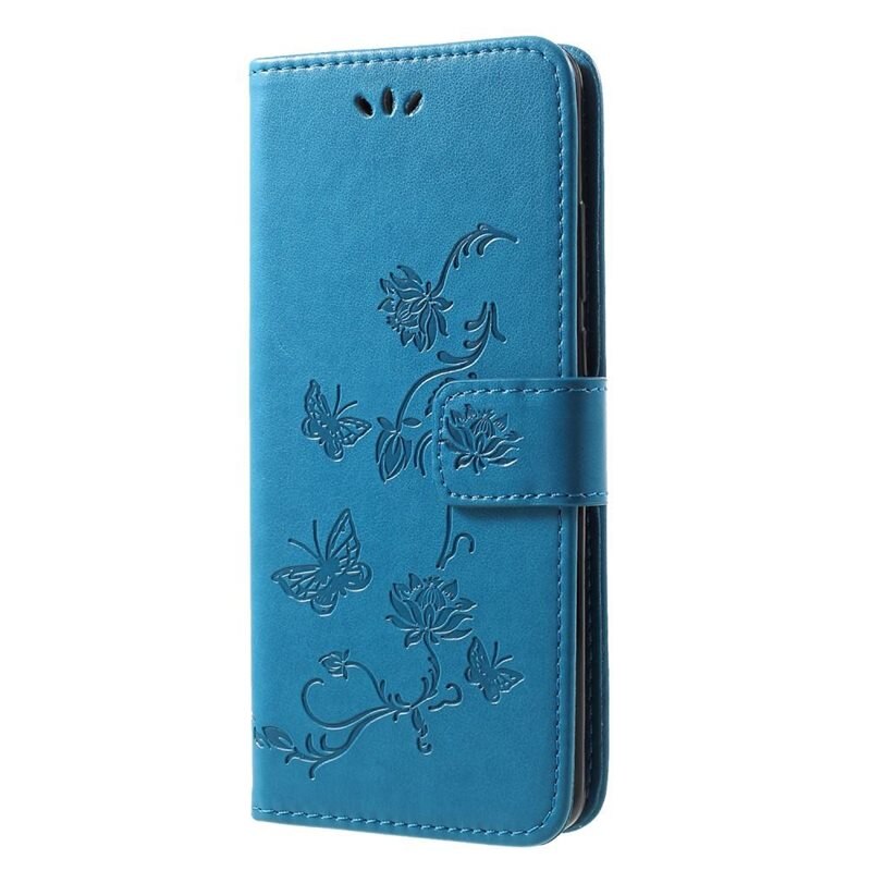 Nahkakotelo Perhonen Huawei P30 Pro Sininen