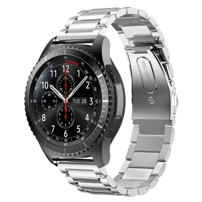 Metalliranneke Samsung Gear S3 Frontier Hopea