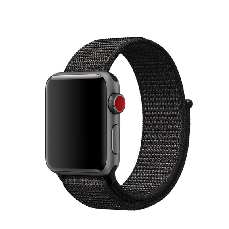 Nailonranneke Apple Watch Series 7 41mm Musta