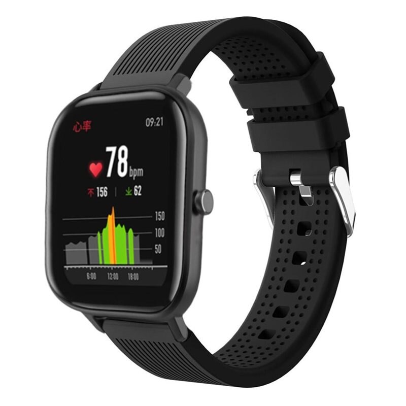 Silikoniranneke Amazfit GTS/GTS 2 Musta