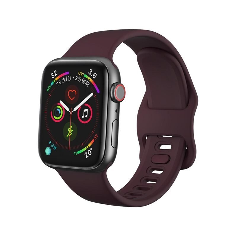 Silikoniranneke Apple Watch Series 7 45mm Liila