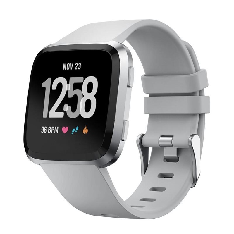 Silikoniranneke Fitbit Versa/Versa 2 Harmaa