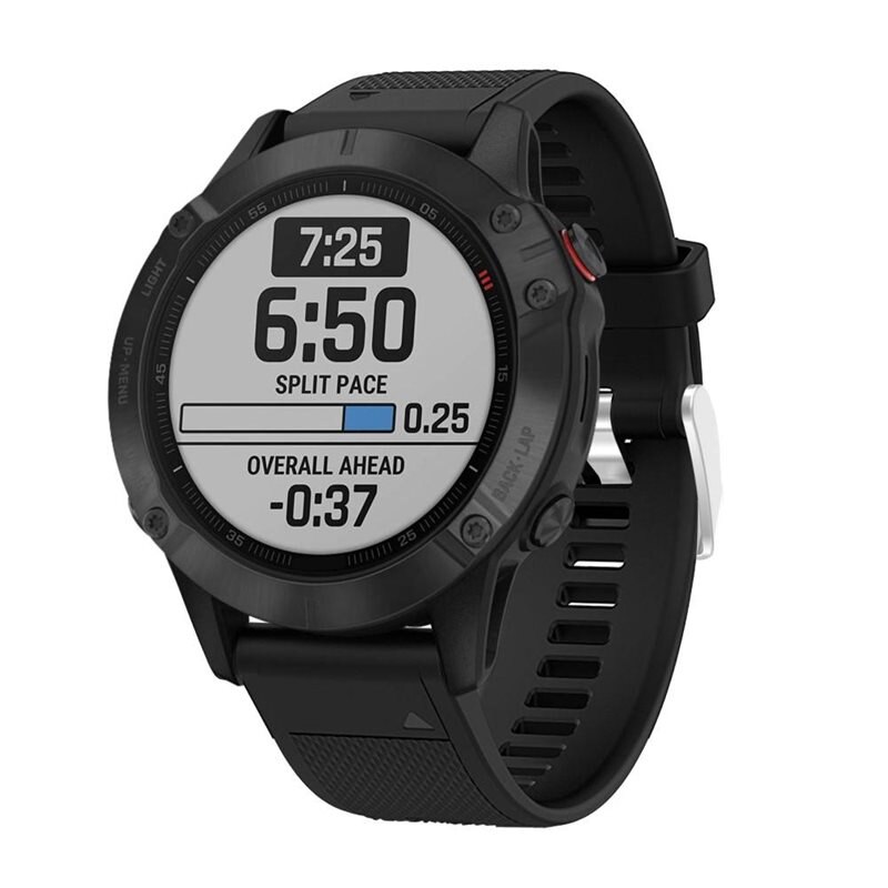Silikoniranneke Garmin Fenix E 47mm Musta