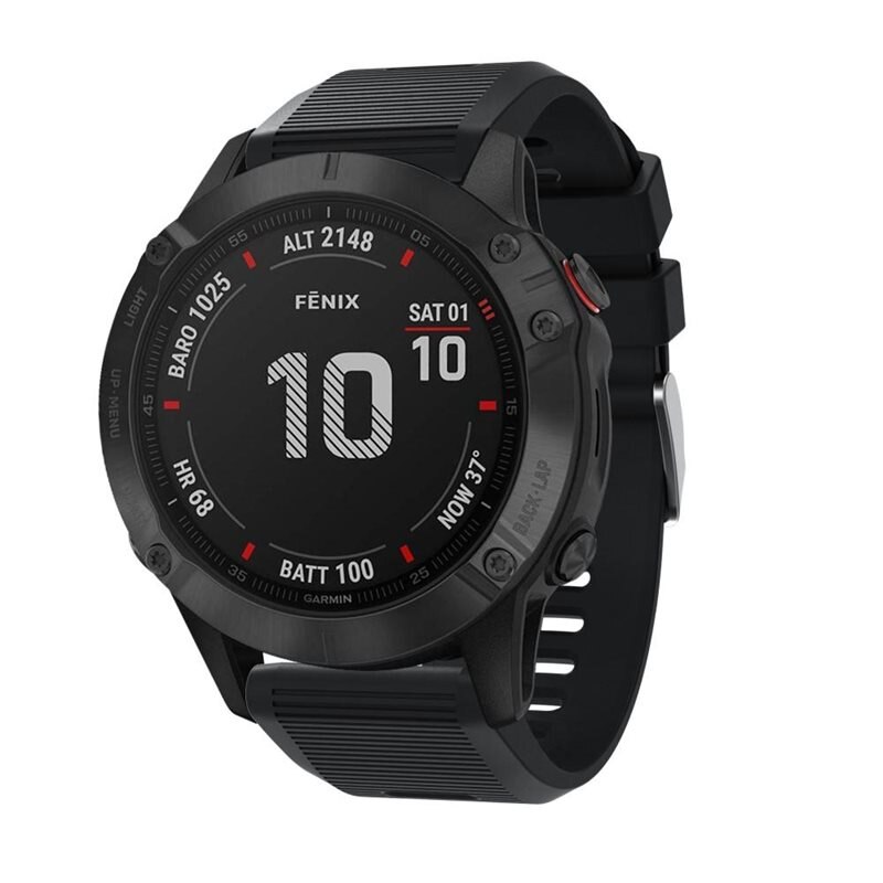 Silikoniranneke Garmin Epix Pro 51mm Gen 2 Musta