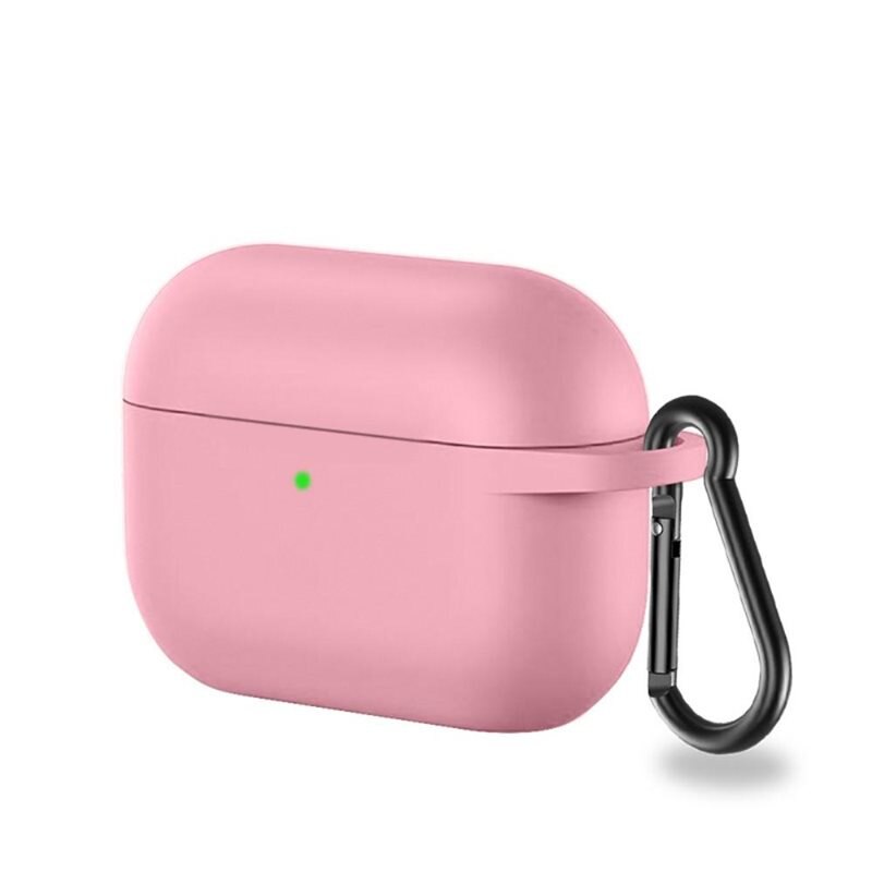 Silikonikotelo karabiinilla Apple AirPods Pro vaaleanpunainen