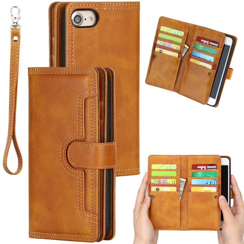 Suojakotelo Multi-slot iPhone SE (2022) cognac