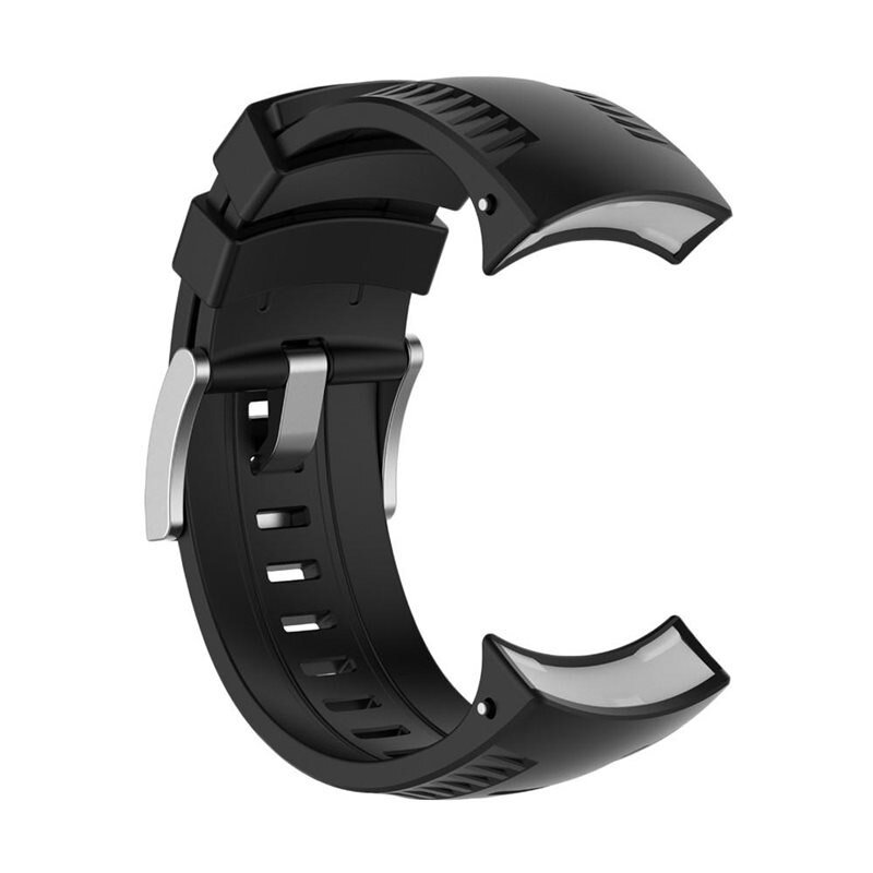 Silikoniranneke 9 Baro/Suunto 7/Suunto 9 Musta