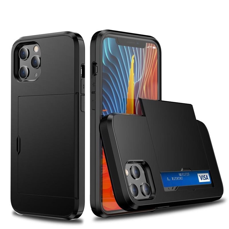 Case Cardslot iPhone 12/iPhone 12 Pro Musta