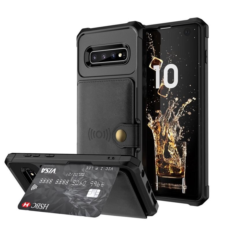 Tough Multi-slot Case Samsung Galaxy S10 Musta - Puhelimen kuoret - Paikat korteille