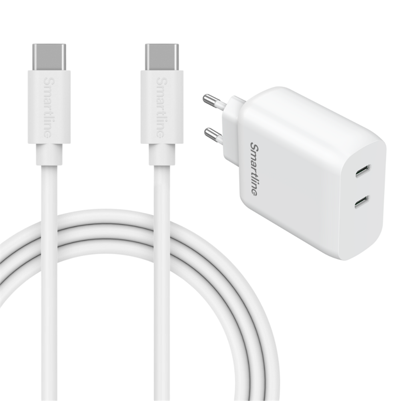 Nothing CMF Phone 1 Premiumlaturi - 2 metrin johto ja Dual seinälaturi USB-C 35W