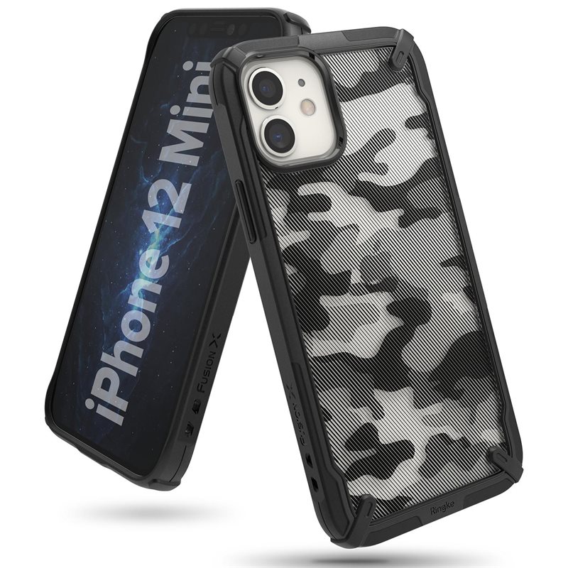Ringke Fusion X Case iPhone 12 Mini Camo Black