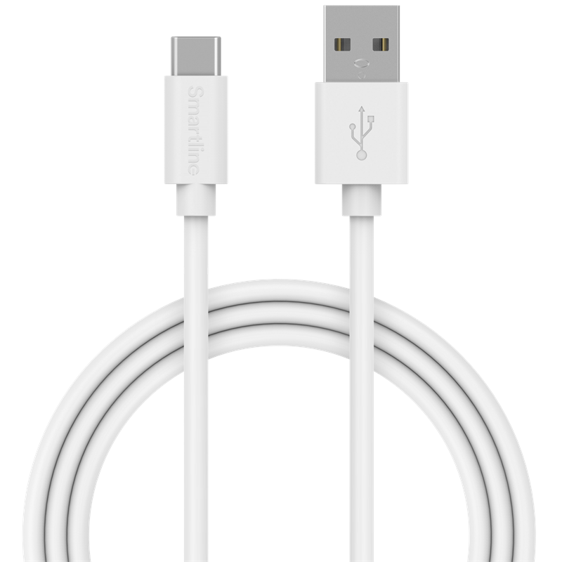 Smartline USB Cable USB-C 2m valkoinen