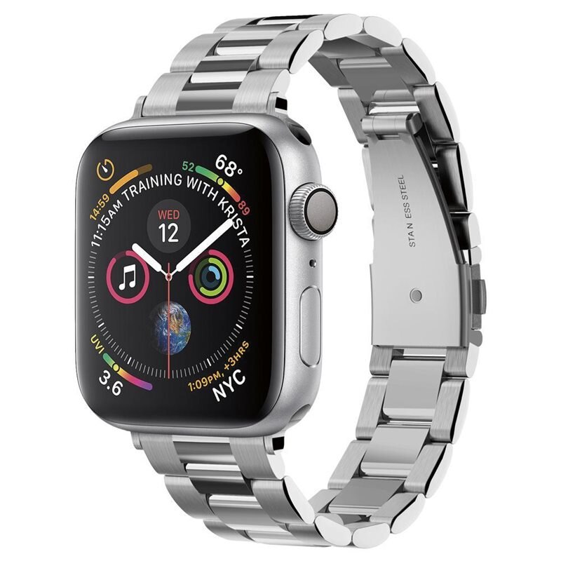 Spigen Apple Watch 41mm Series 8 Modern Fit Metal Band Silver - Ranneke