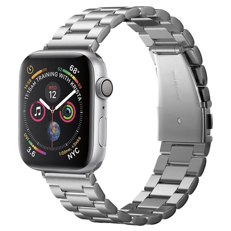 Spigen Apple Watch SE 44mm Modern Fit Metal Band Silver - Ranneke