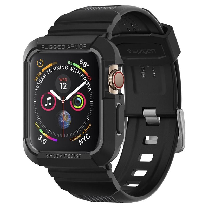 Spigen Apple Watch 44mm Case Rugged Armor Pro Black
