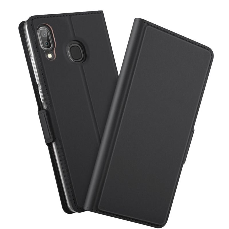 tectTech Slim Card Wallet Galaxy A40 musta