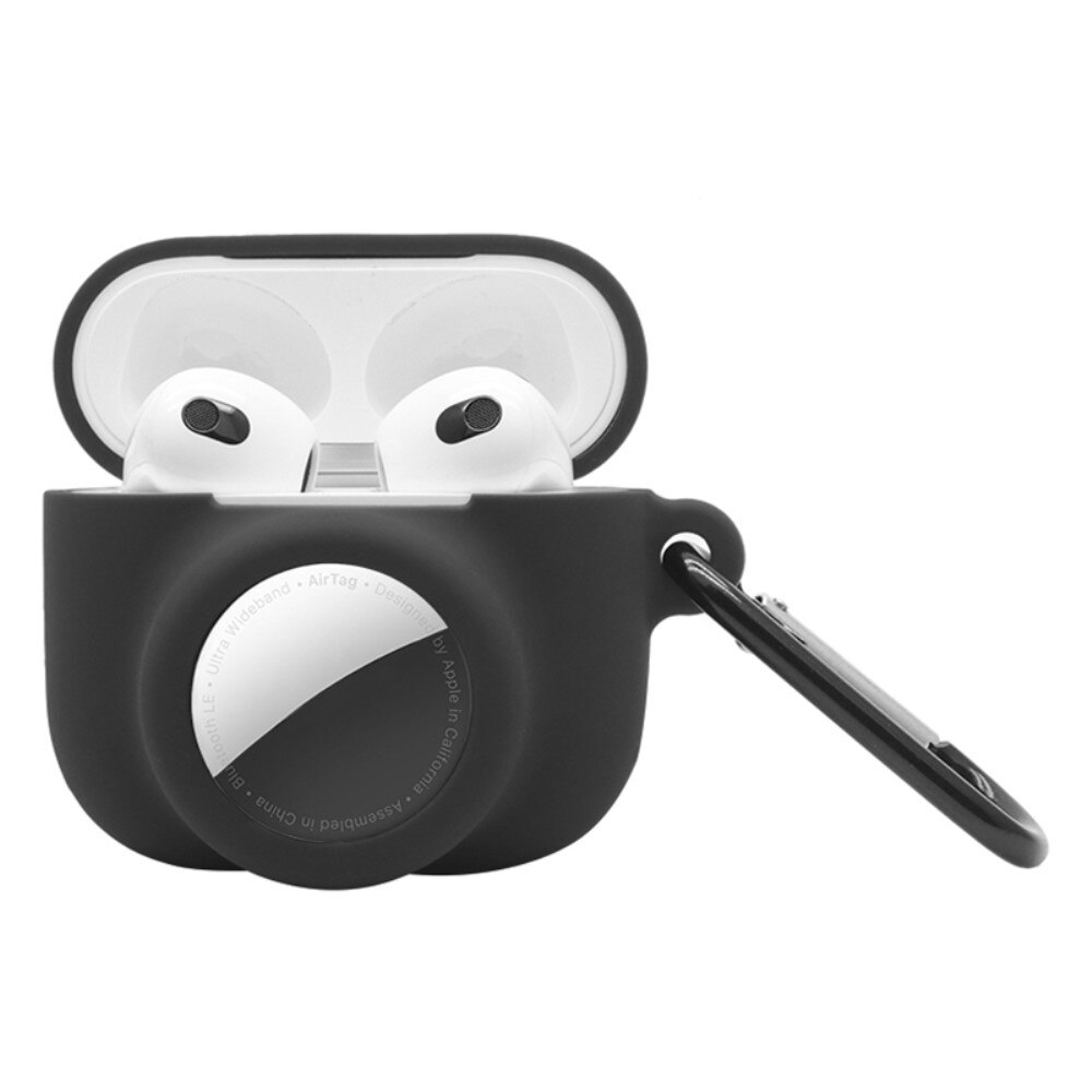 AirPods 3 Kotelo AirTag-pidikkeellä Musta