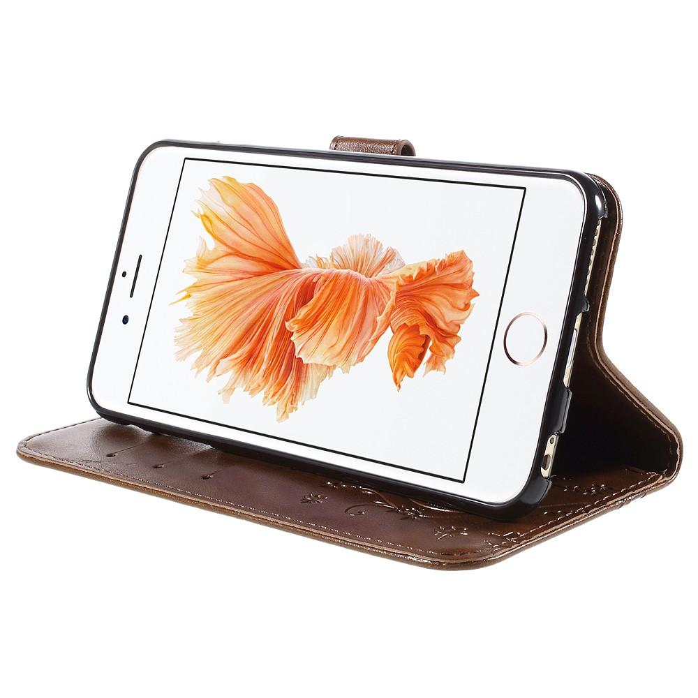 Nahkakotelo Perhonen iPhone 6/6S Ruskea