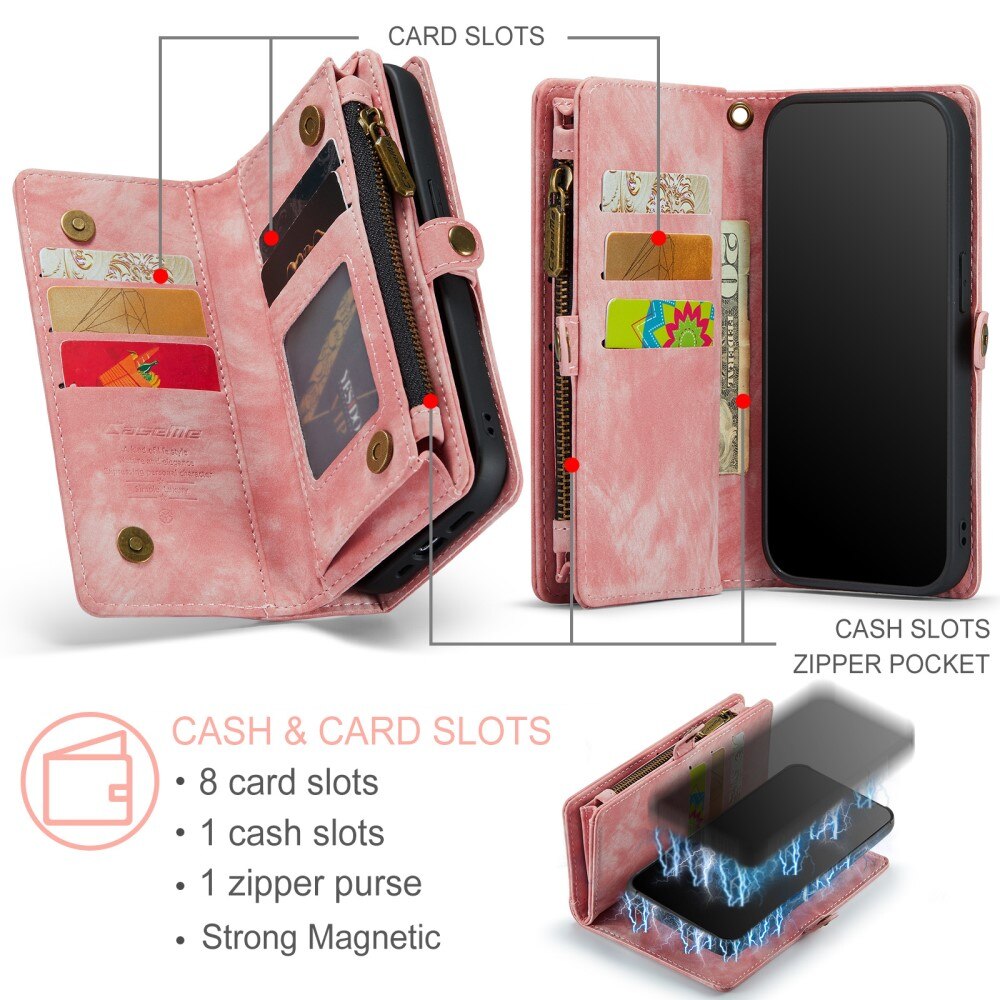 Multi-slot Suojakotelo iPhone Xr Vaaleanpunainen