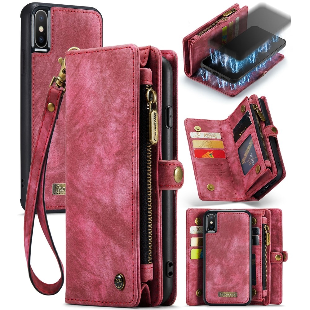Multi-slot Suojakotelo iPhone Xs Max Punainen