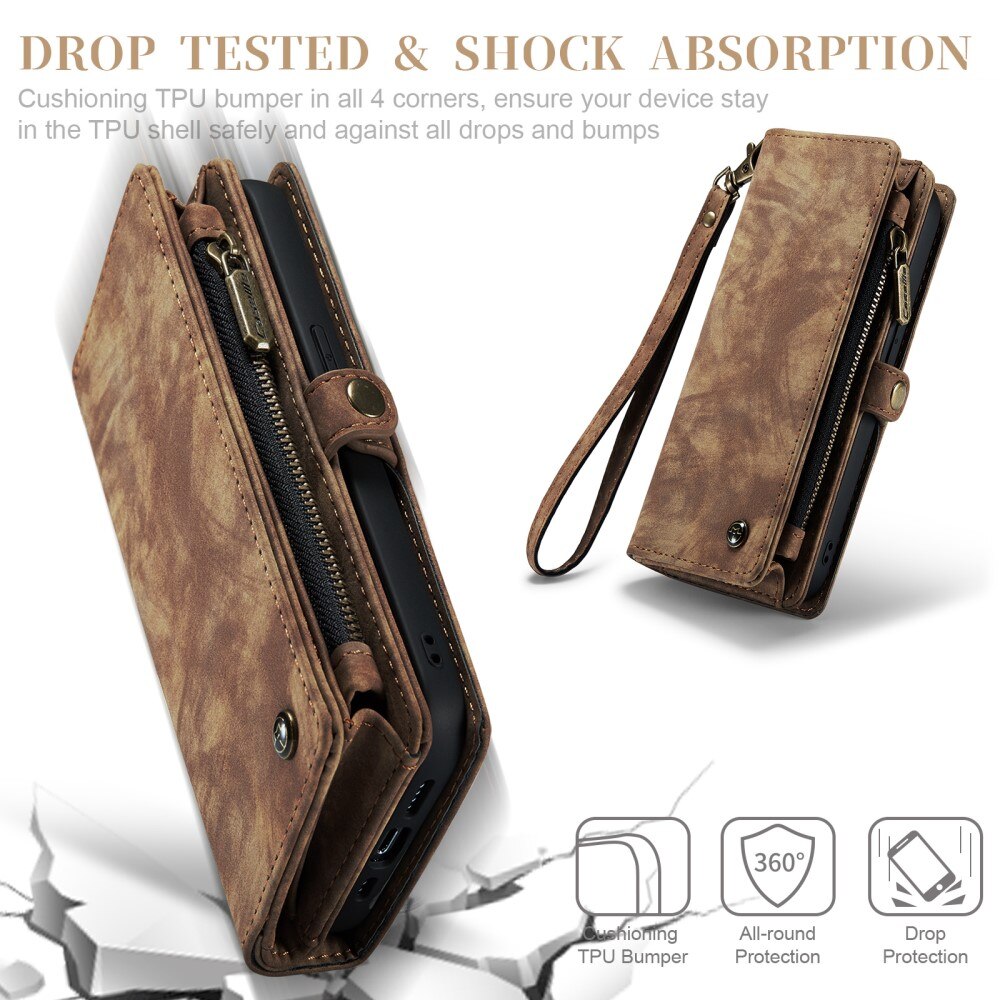 Multi-slot Suojakotelo iPhone Xs Max Ruskea