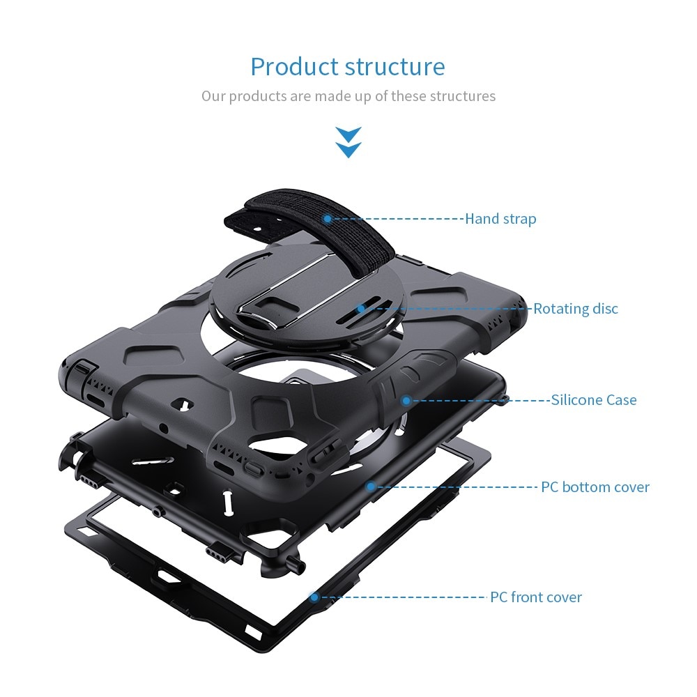 Iskunkestävä Hybridikuori iPad Air 2 9.7 (2014) musta