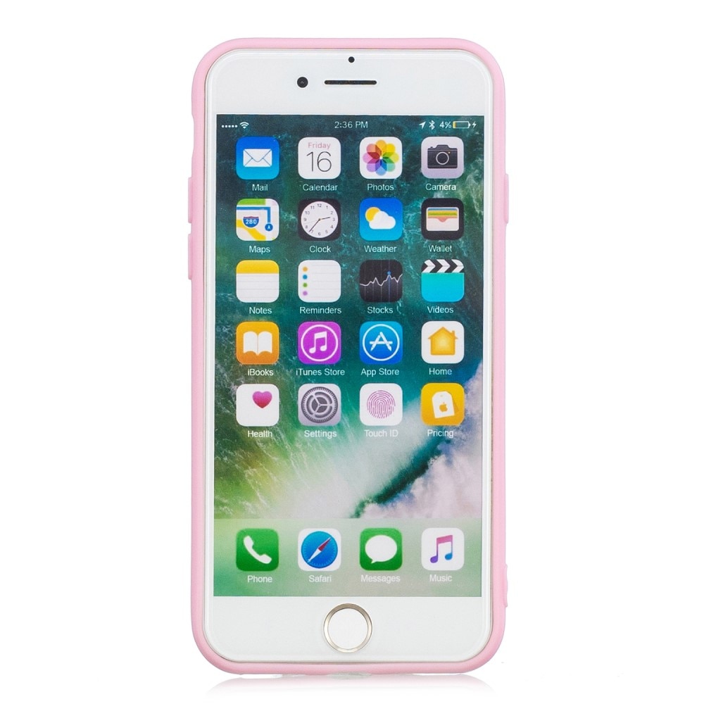 TPU suojakuori iPhone 8 vaaleanpunainen