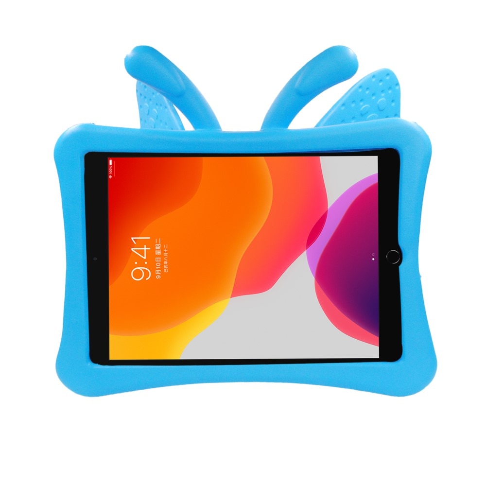 iPad 10.2 7th Gen (2019) kuori lapsille perhonen sininen