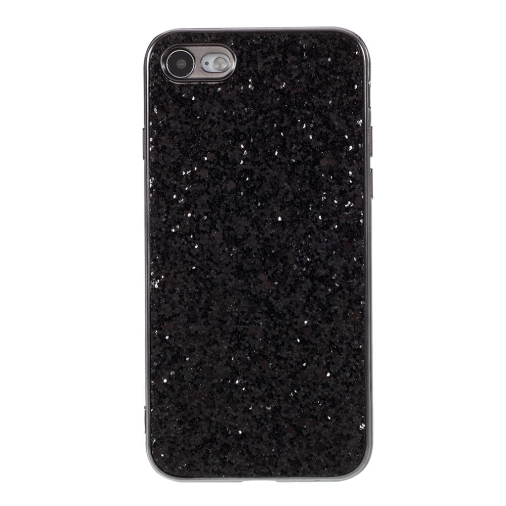 iPhone 7/8/SE Glitterikuori musta