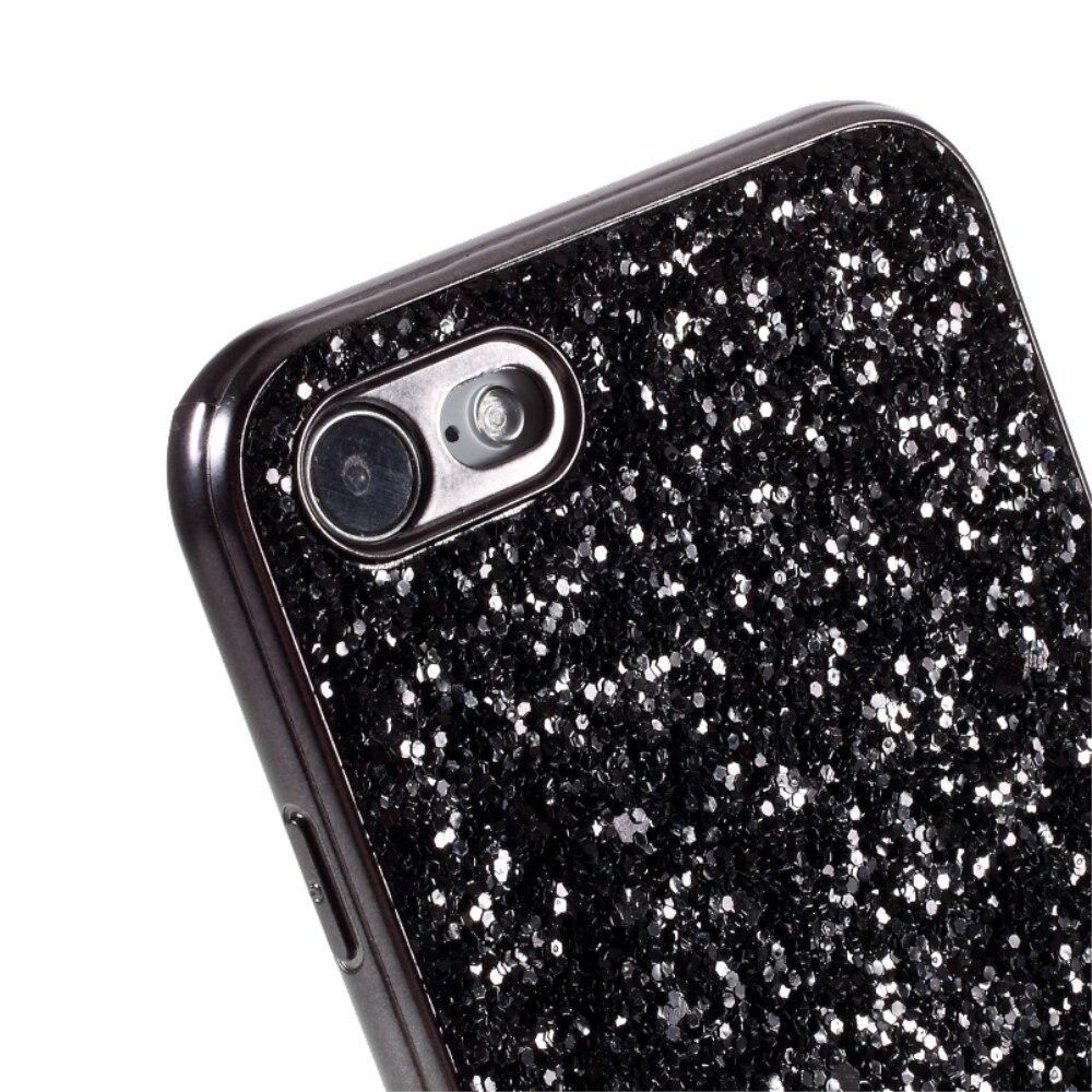 iPhone 8 Glitterikuori musta