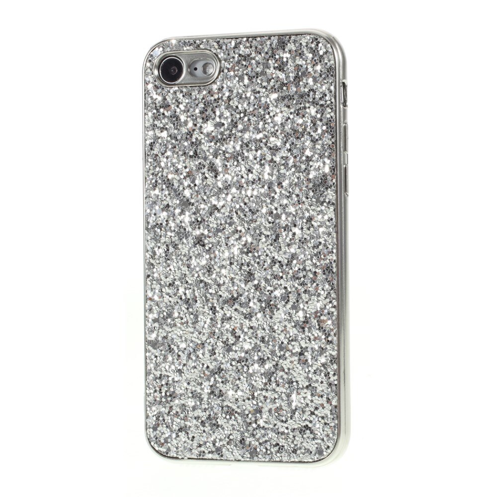 iPhone SE (2020) Glitterikuori hopea