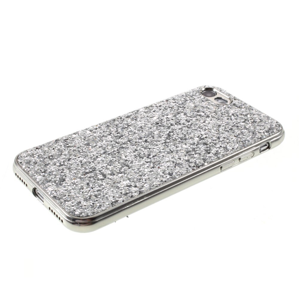 iPhone 7 Glitterikuori hopea