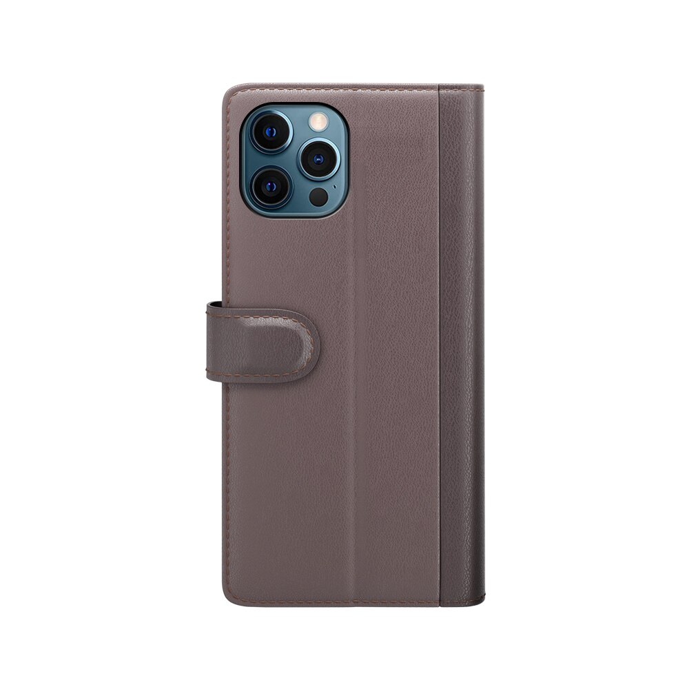 Aito Nahkakotelo iPhone 12 Pro Max Ruskea
