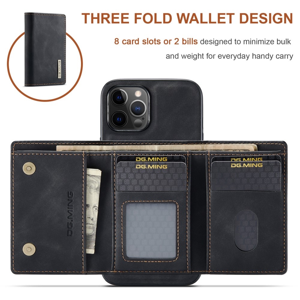 Magnetic Card Slot Case iPhone 12 Pro Max Musta