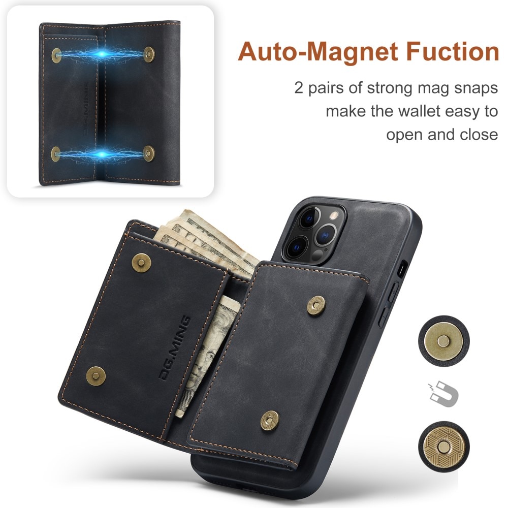 Magnetic Card Slot Case iPhone 12 Pro Max Musta