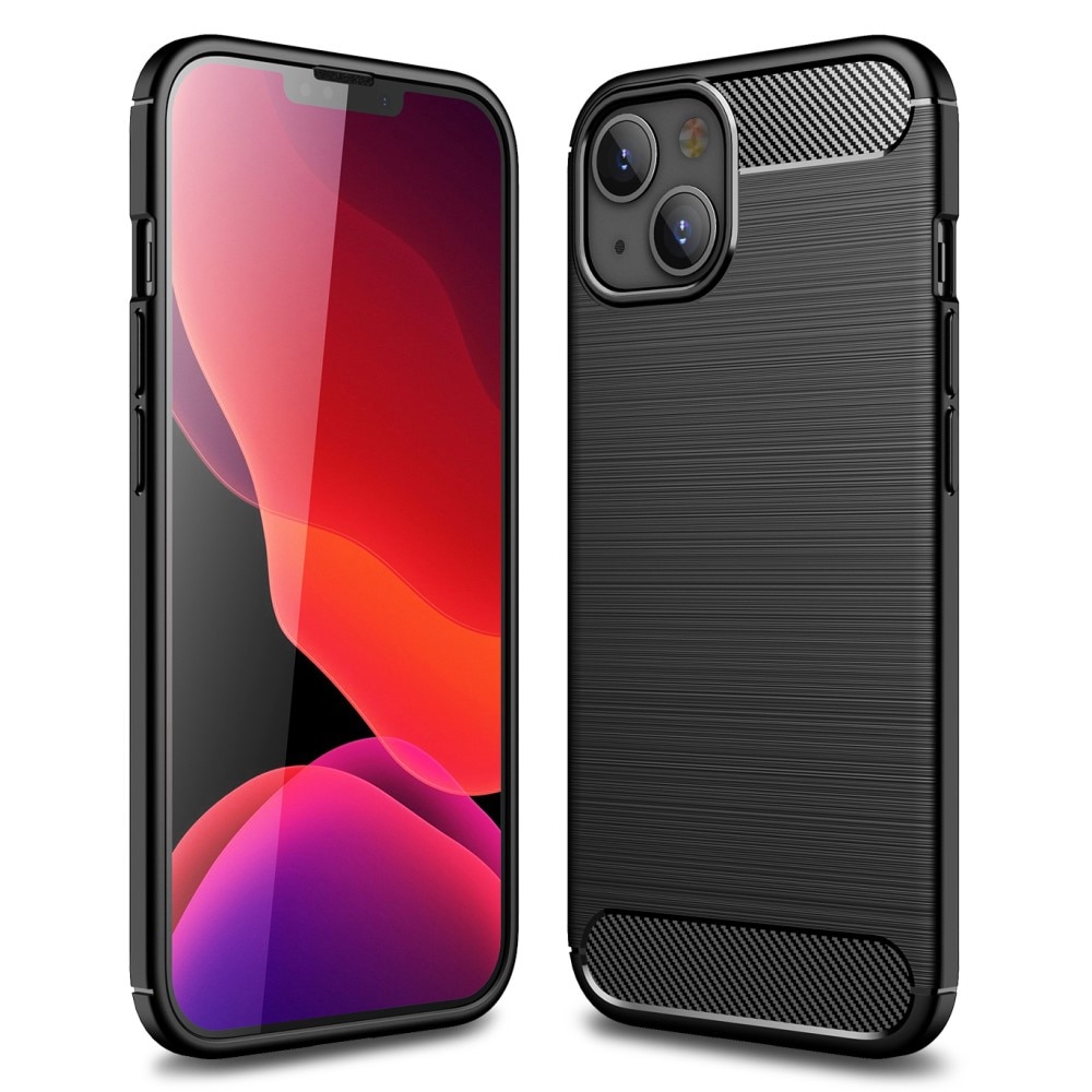 Apple iPhone 13 Mini Kuori TPU Brushed Musta