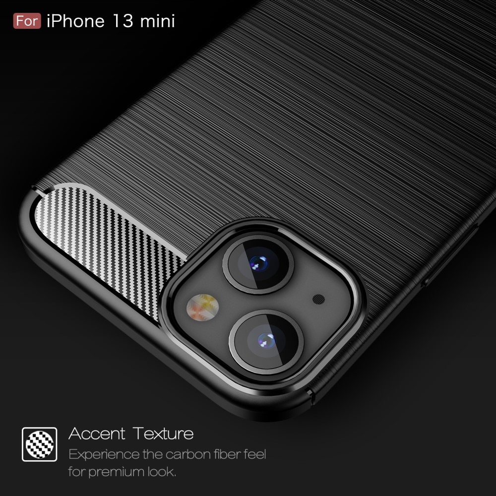 Apple iPhone 13 Mini Kuori TPU Brushed Musta