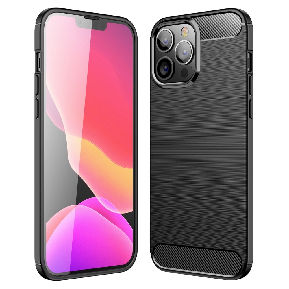 Apple iPhone 13 Pro Max Kuori TPU Brushed Musta