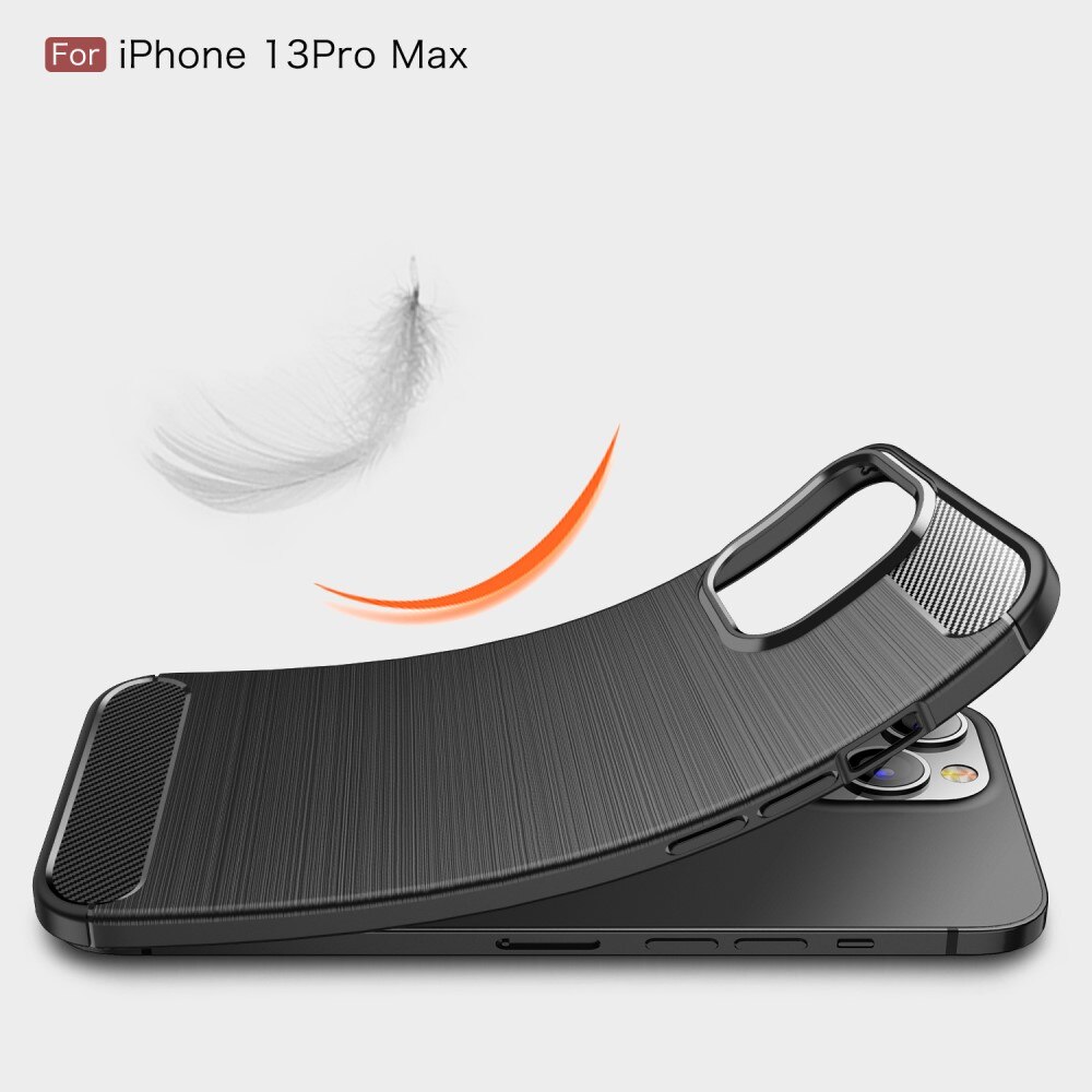 Apple iPhone 13 Pro Max Kuori TPU Brushed Musta