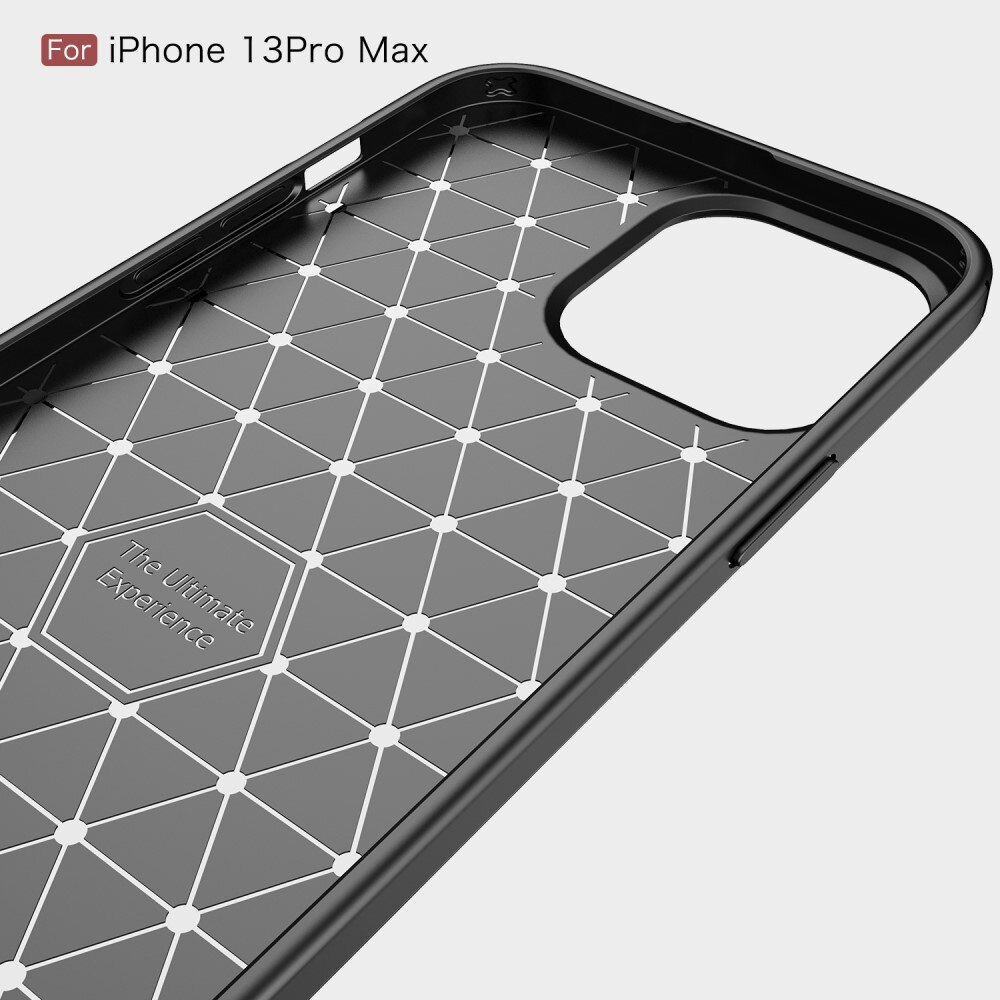 Apple iPhone 13 Pro Max Kuori TPU Brushed Musta