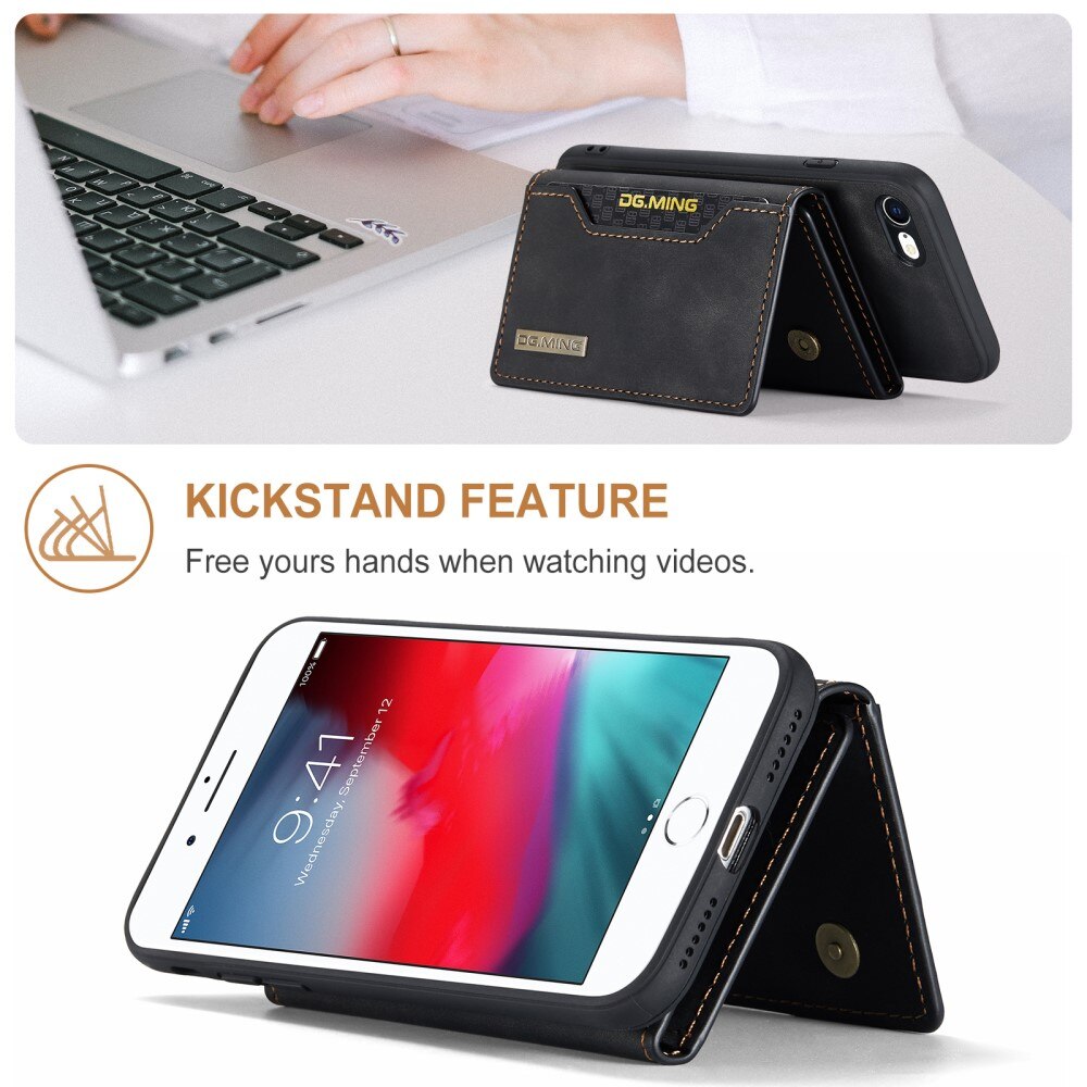 Magnetic Card Slot Case iPhone SE 2022 Musta