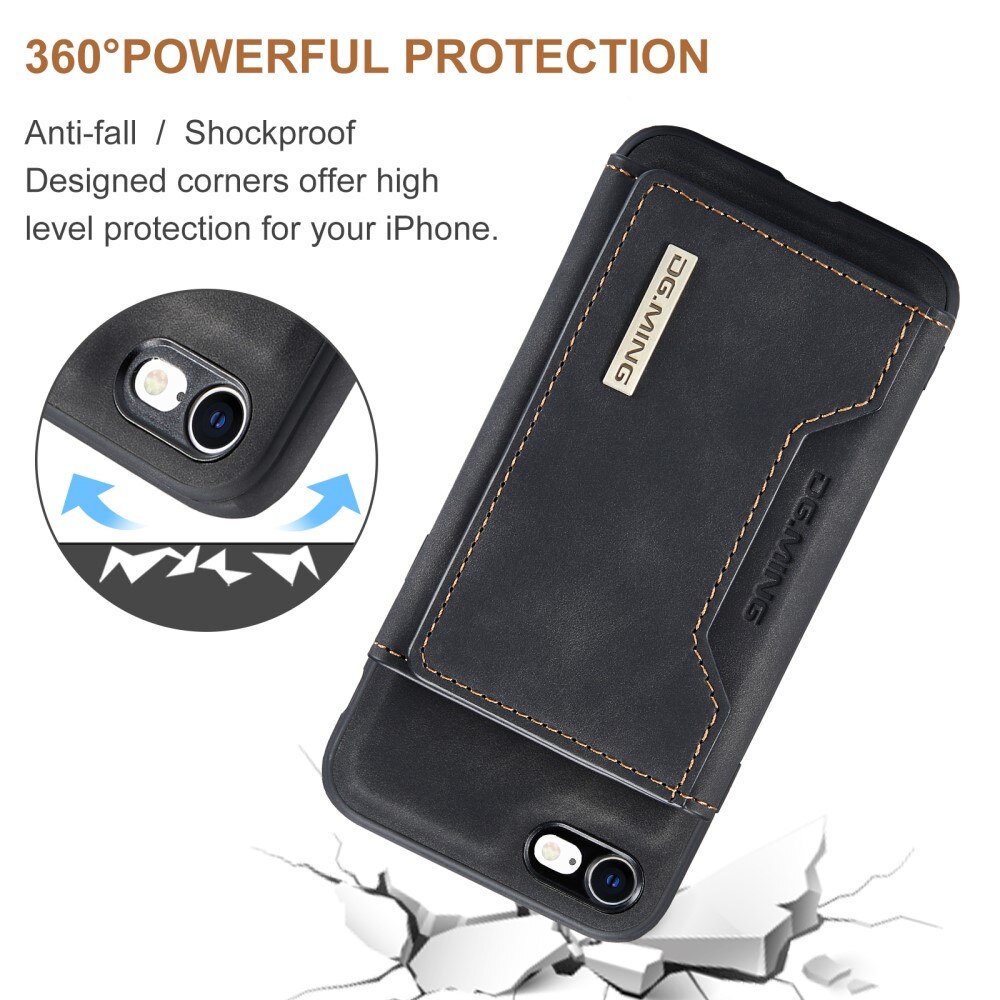 Magnetic Card Slot Case iPhone SE 2022 Musta