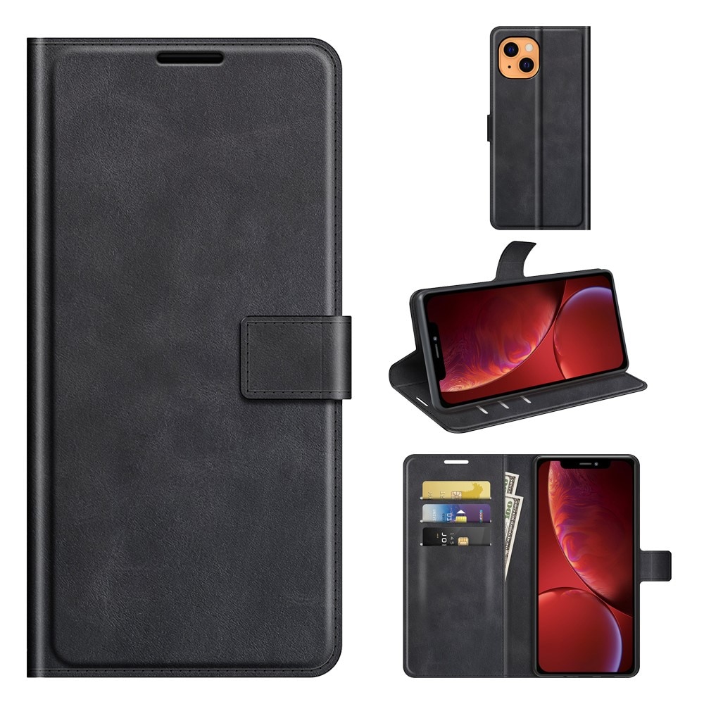 Leather Wallet iPhone 13 Mini Black