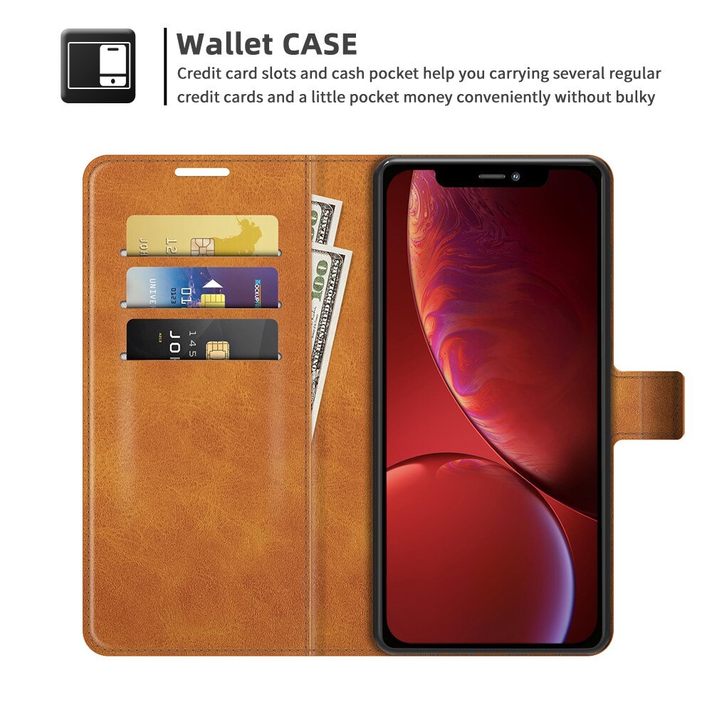 Leather Wallet iPhone 13 Cognac