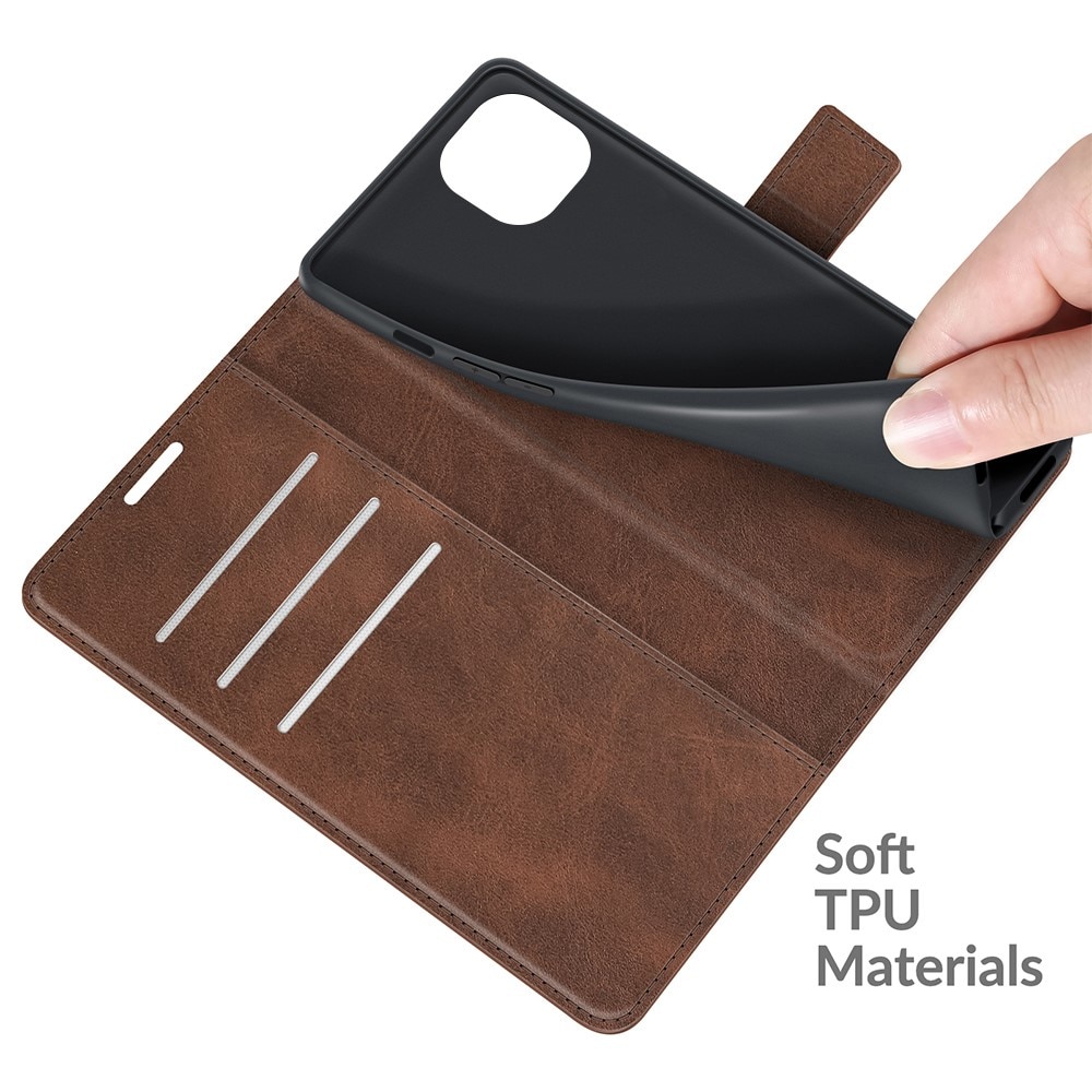 Leather Wallet iPhone 13 Brown