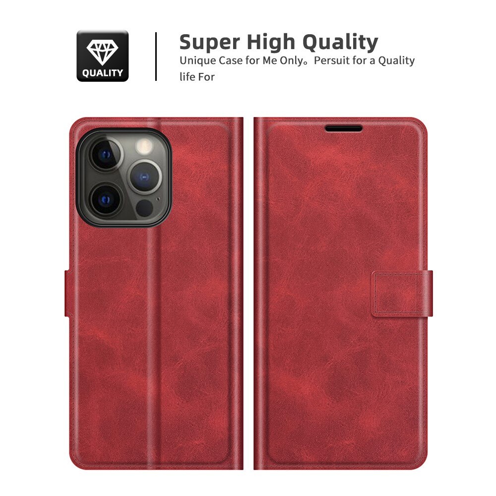 Leather Wallet iPhone 13 Pro Red