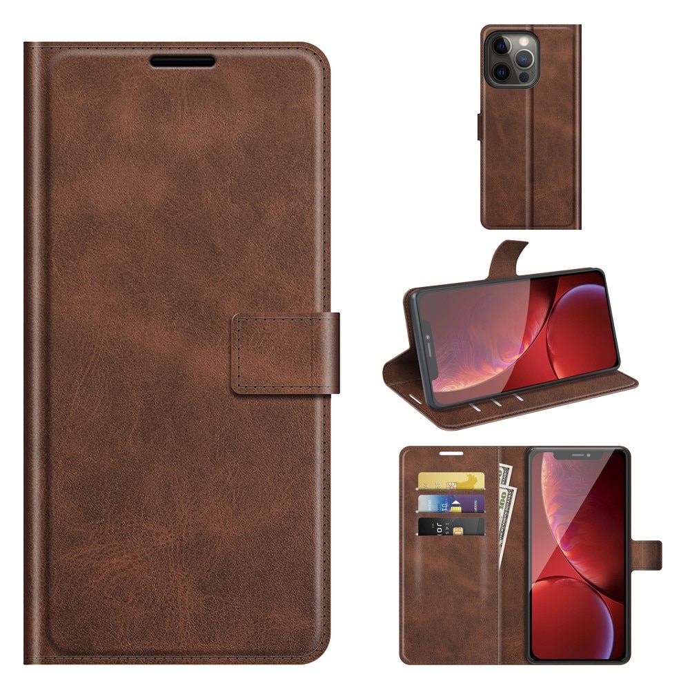 Leather Wallet iPhone 13 Pro Brown