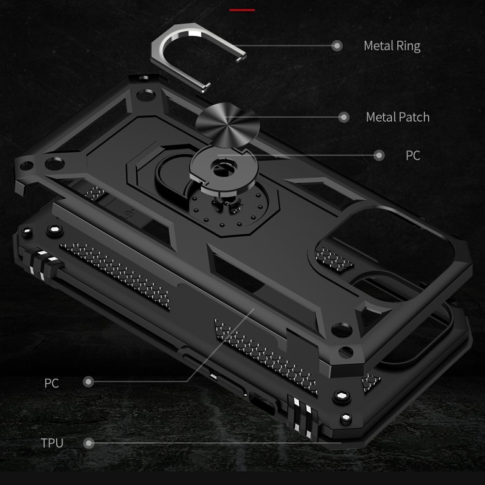 Hybridikuori Tech Ring iPhone 13 Pro musta