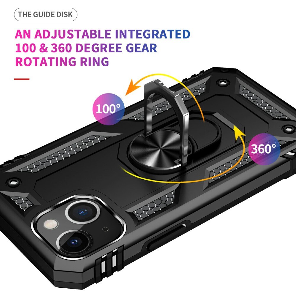 Hybridikuori Tech Ring iPhone 13 Mini musta