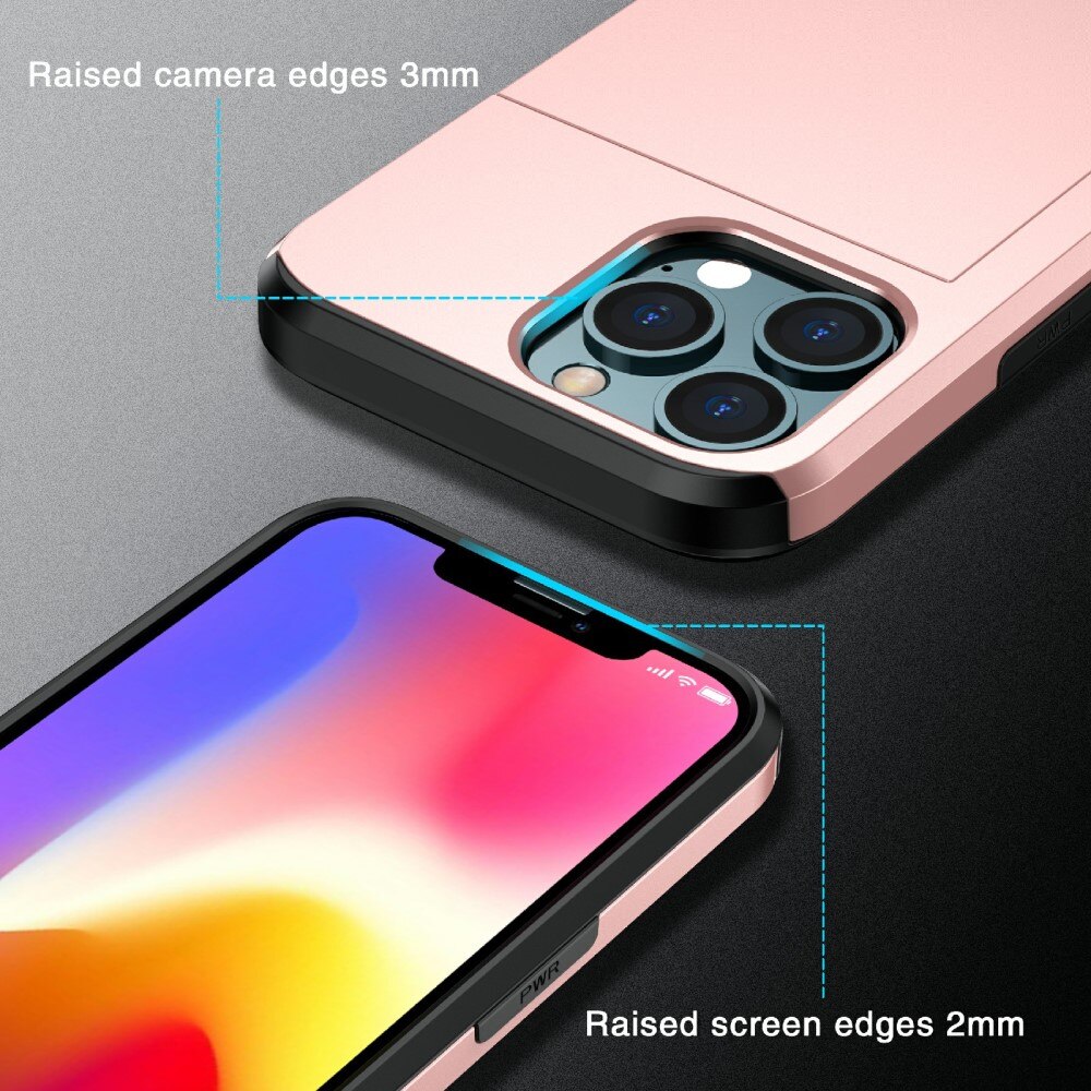 Case Cardslot Apple iPhone 13 Pro Max Vaaleanpunainen